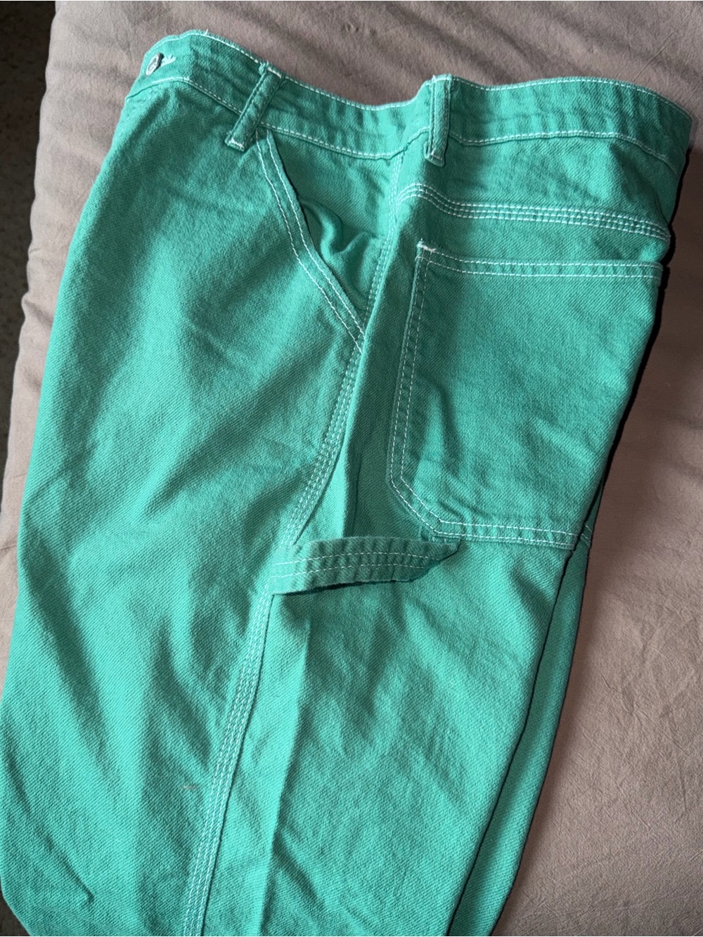 Women’s Green Carpenter Jeans - Stylish Utility Fit